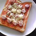 boricco's cooksnap of when they made お子ﾁｬﾏピザもどきトースト.