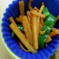 taisho0805's cooksnap of when they made お弁当に✿ピーマンとにんじんの炒め物.