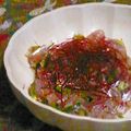 しやわし's cooksnap of when they made 鯵の韓国風たたき♪　.