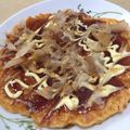 lalarunko's cooksnap of when they made お好み焼き　withキムチチーズ.