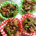 はなファブリック's cooksnap of when they made 茄子とピーマンのソース胡麻和え.