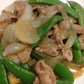 Shirosana's cooksnap of when they made スナップえんどうと豚肉のぽん酢炒め.