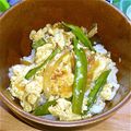 あああああーち's cooksnap of when they made 絹さやの卵とじ.
