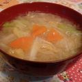 rie-tin's cooksnap of when they made ひと手間で、おいしいキャベツの味噌汁.
