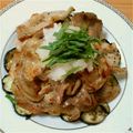 家族想い's cooksnap of when they made お一人様ランチに☃ナスと豚肉おろしポン酢.