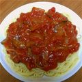 MiKi56's cooksnap of when they made 簡単ナスのトマトソースパスタ♡.