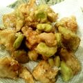 iham's cooksnap of when they made ホクホク！「空豆と鶏ササミかき揚げ」.