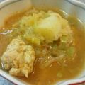 popo123123's cooksnap of when they made おから肉団子と長ネギのキムチ煮.