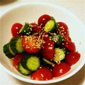 ソウくんママ's cooksnap of when they made ＊ミニトマトと胡瓜の酢の物＊.