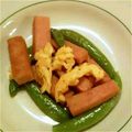 natsu720's cooksnap of when they made スパムと卵とスナップエンドウの炒め物.