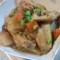 imajunjun's cooksnap of when they made 圧力鍋で手羽先大根500円以下レシピ.