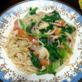 ビギナーもんちゃん's cooksnap of when they made 今日は、あさりとトマトのパスタよ！.