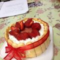 miyumire's cooksnap of when they made いちごムースのシャルロット♡.