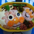 ぱたぱたことり's cooksnap of when they made ★キャラ弁　あんぱんまん号＆食パンマン★.