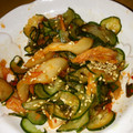 reotAmoe's cooksnap of when they made 簡単おつまみ きゅうりとキムチの和え物.