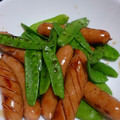 ねぇぬ's cooksnap of when they made さやえんどうとウインナーのカレー風味炒め.