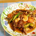 komutatata's cooksnap of when they made 簡単 アスパラとホタルイカのトマトソース.