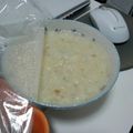 ミサこぅ's cooksnap of when they made 土鍋使用！豆乳で優しい鶏肉と卵の親子お粥.