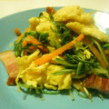 mihokid's cooksnap of when they made 水菜とベーコンの中華卵とじ.