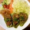 ★☆Ｒｉｕ☆★'s cooksnap of when they made ♡ピーマンの肉詰め　おろしポン酢♡　.