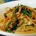 shishiatsu's cooksnap of when they made 甘塩鮭の和風スパゲティ.