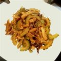 chunco1003's cooksnap of when they made なすとゴーヤーのにんにく酢醤油炒め.