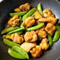 ラフロイグ31年's cooksnap of when they made スナップエンドウと鶏肉の甘辛弁当.