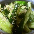 mishoji's cooksnap of when they made きゅうりだけ～胡麻油風味♪.