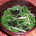 いいくん's cooksnap of when they made みず菜と増えるわかめの簡単スープ.