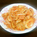 yttmy's cooksnap of when they made もやしとちくわのキムチ炒め.