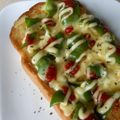 ｍａｒしゃん's cooksnap of when they made ピーマン大きめトースト⑧　～ケチャ醤油麹.