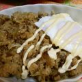 sayaka58's cooksnap of when they made 半熟トロ～リ♡ひき肉とキャベツのソース丼.