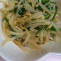 Disney♪♪'s cooksnap of when they made もやしとニラのあえもの♪( ´▽｀).