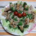 logicmania's cooksnap of when they made 水菜の豚バラ巻き.