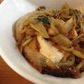 あみぞうママとわかっち's cooksnap of when they made フライパンで作る牛肉のすき焼き風.