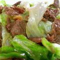 cocoamu's cooksnap of when they made 牛肉とレタスのしゃきしゃき炒め.