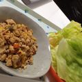 ケロンパ７２２'s cooksnap of when they made 木綿豆腐と鶏挽肉のレタス包み.