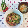 ★未希★'s cooksnap of when they made ちくわと桜えびと三つ葉かき揚げ丼.