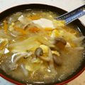 猫柳商店's cooksnap of when they made 豆腐と卵のスープ(*^^*).