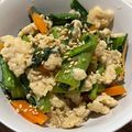 エリーモ's cooksnap of when they made 鶏ひき肉と小松菜の味噌炒め.
