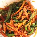 ステラミ☆'s cooksnap of when they made 簡単！レンジで人参とピーマンの和え物.