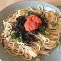 ヤムうんせん's cooksnap of when they made 明太スパゲティー☆簡単！ペペロンチーノ風.