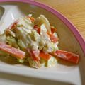 Nekozame's cooksnap of when they made にんじんとキャベツのごまマヨあえ.
