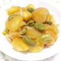 まっちー食堂's cooksnap of when they made そら豆と新ジャガの春煮物♪.