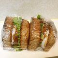 komutatata's cooksnap of when they made 鶏唐揚げ野菜サンド♪余った唐揚げ消費に☆.