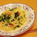 マホイ族の村長's cooksnap of when they made 明太子とほうれん草の和風スパゲティ.