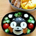 mirararai's cooksnap of when they made カンタンキャラ弁くまもん.