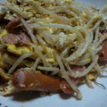 ode0111's cooksnap of when they made もやしとウインナーの卵とじ.