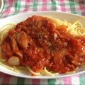 しおりんごちゃ's cooksnap of when they made 簡単❤ツナとほうれん草のトマトパスタ.