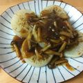 にゃんこ先生８'s cooksnap of when they made 大根ステーキ＊きのこバター醤油のソース.